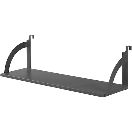 Global Industrial 36W Hanging Shelf, Black, For 1-3/4 Partition/Cubicle Panels 240259